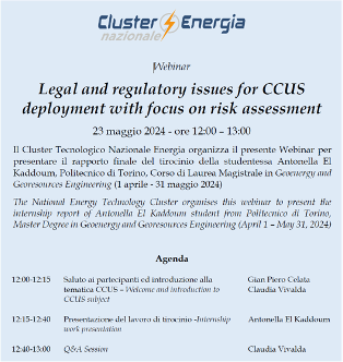 Legal and regulatory issues for CCUS deployment’- May 23, 2024