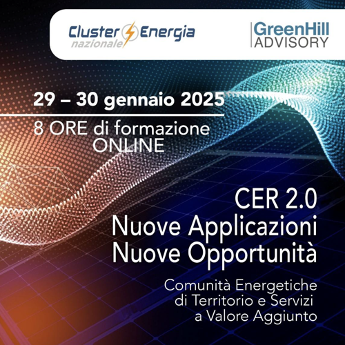 MasterClass ‘CER 2.0’ – 29 e 30 gennaio 2025 online